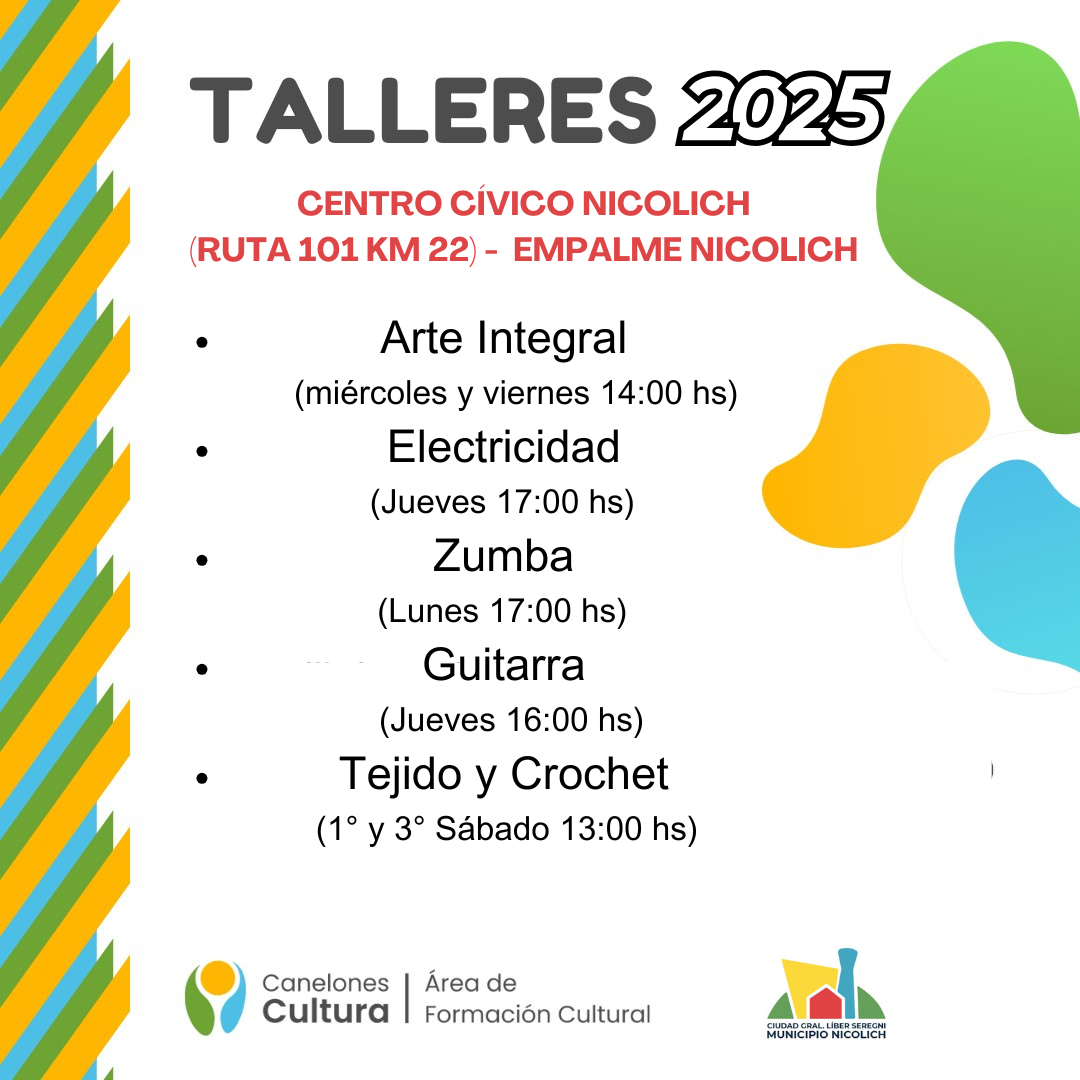 TALLERES DE FORMACIÓN CULTURAL EN LA CIUDAD GRAL. LIBER SEREGNI.