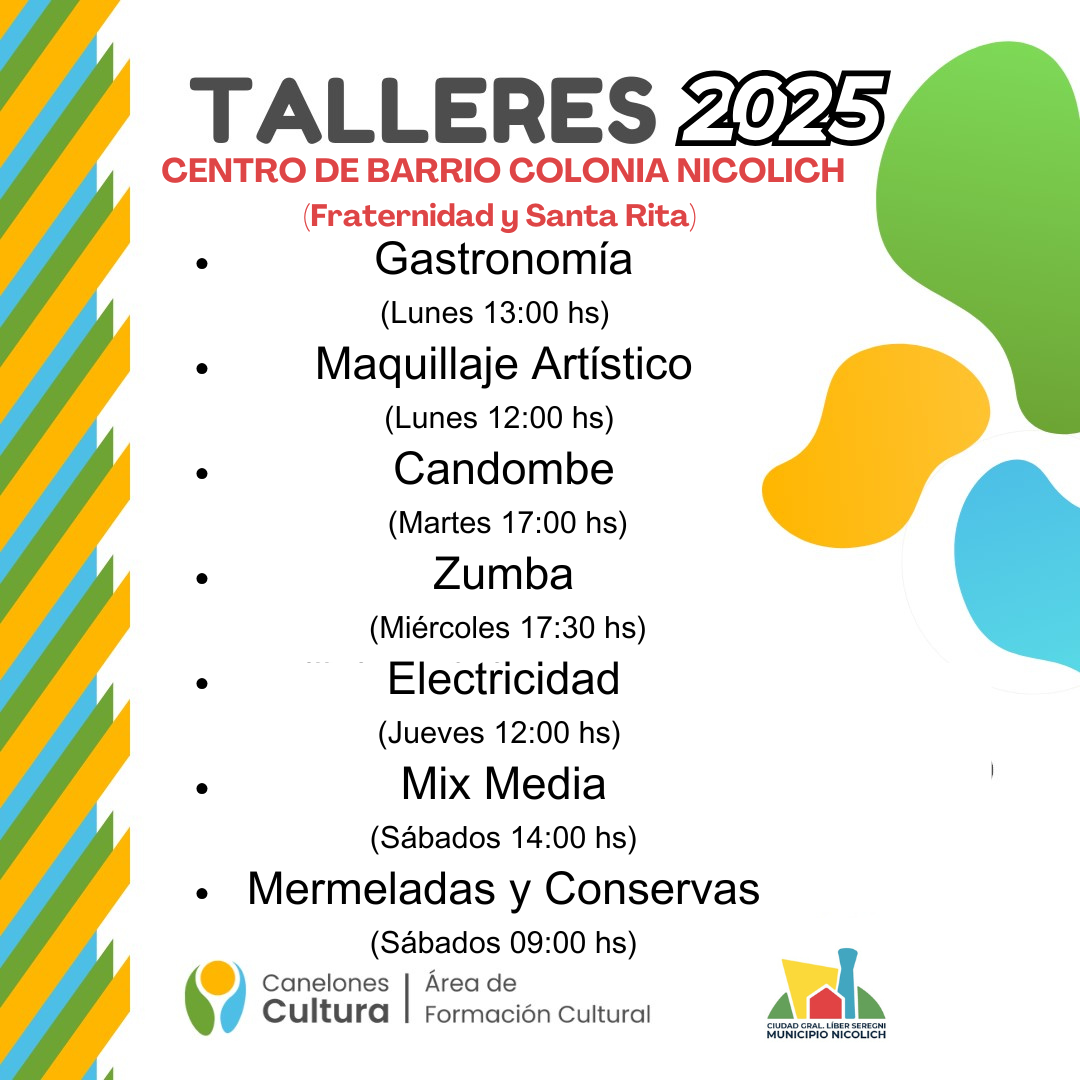 TALLERES DE FORMACIÓN CULTURAL EN LA CIUDAD GRAL. LIBER SEREGNI.