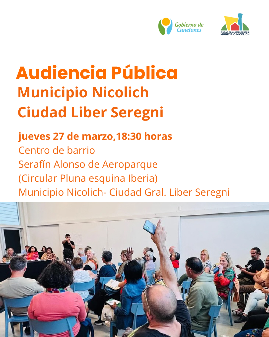 AUDIENCIAS PÚBLICAS EN EL MUNICIPIO NICOLICH-CIUDAD GRAL. LIBER SEREGNI.