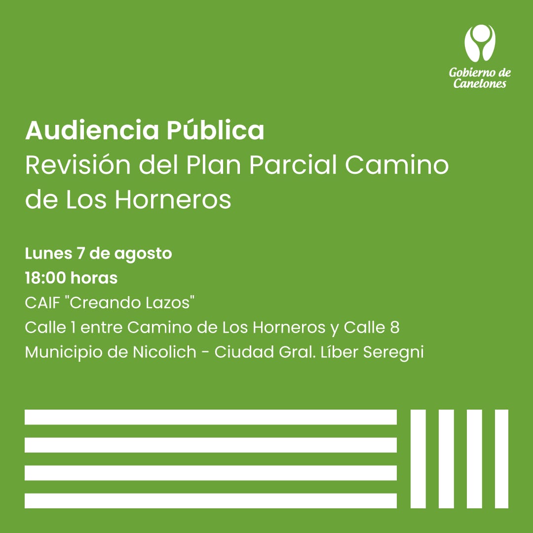 Audiencia Pública - Revisión del Plan Parcial Camino Los Horneros.