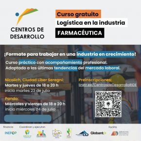 CURSO DE LOGÍSTICA EN LA INDUSTRIA FARMACÉUTICA EN LOS CENTROS DE DESARROLLO.