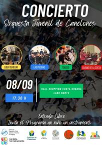 Concierto de Orquestas Juveniles de Canelones en el Shopping Costa Urbana.